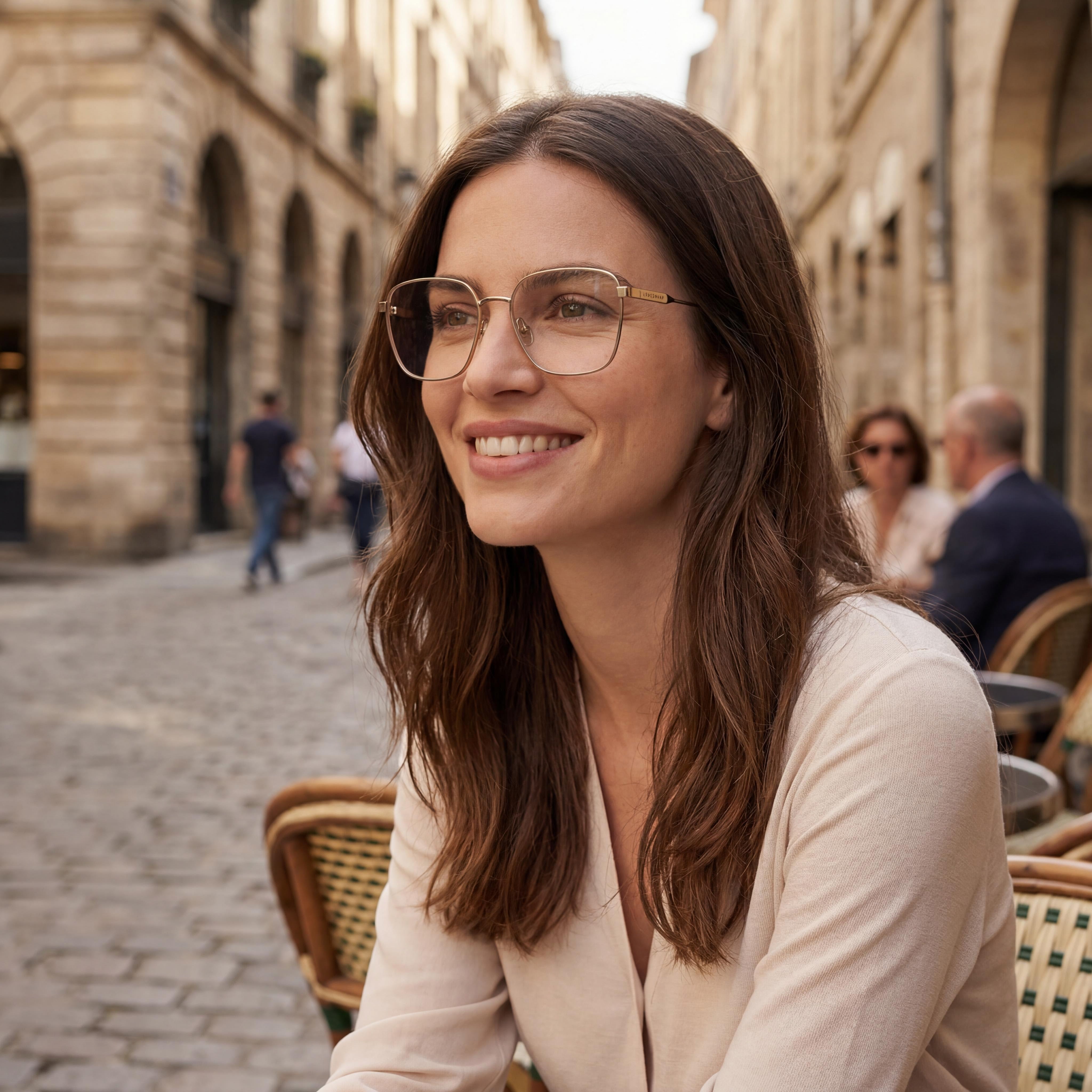 Longchamp LO2164 Rose Gold Rectangle Eyeglasses for Women, 52mm, Photo 5