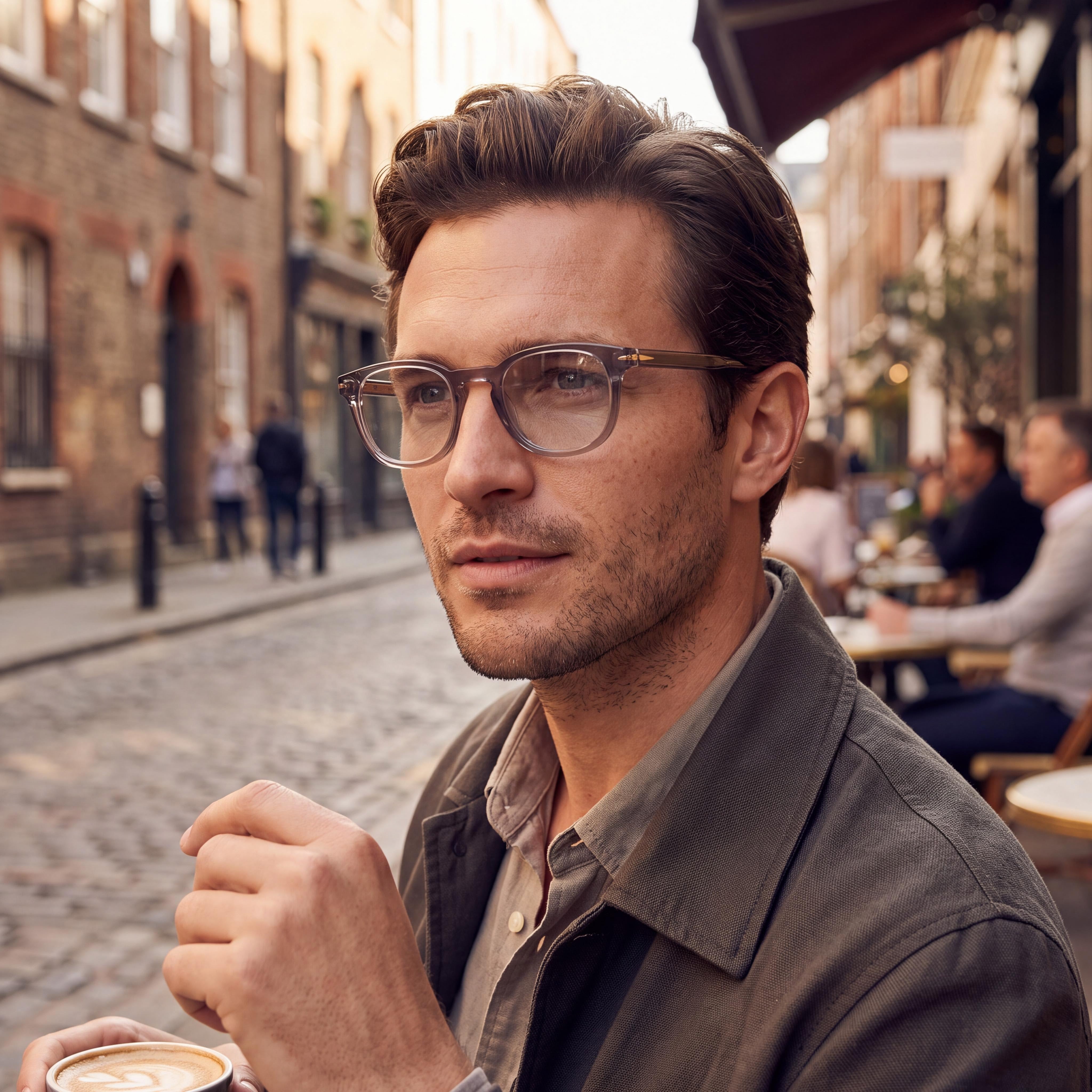 David Beckham Db 1072 Men's Grey Plastic Optical Eyeglasses Frame with 50mm Lens, 22mm Bridge, 145mm Temple, Photo 5