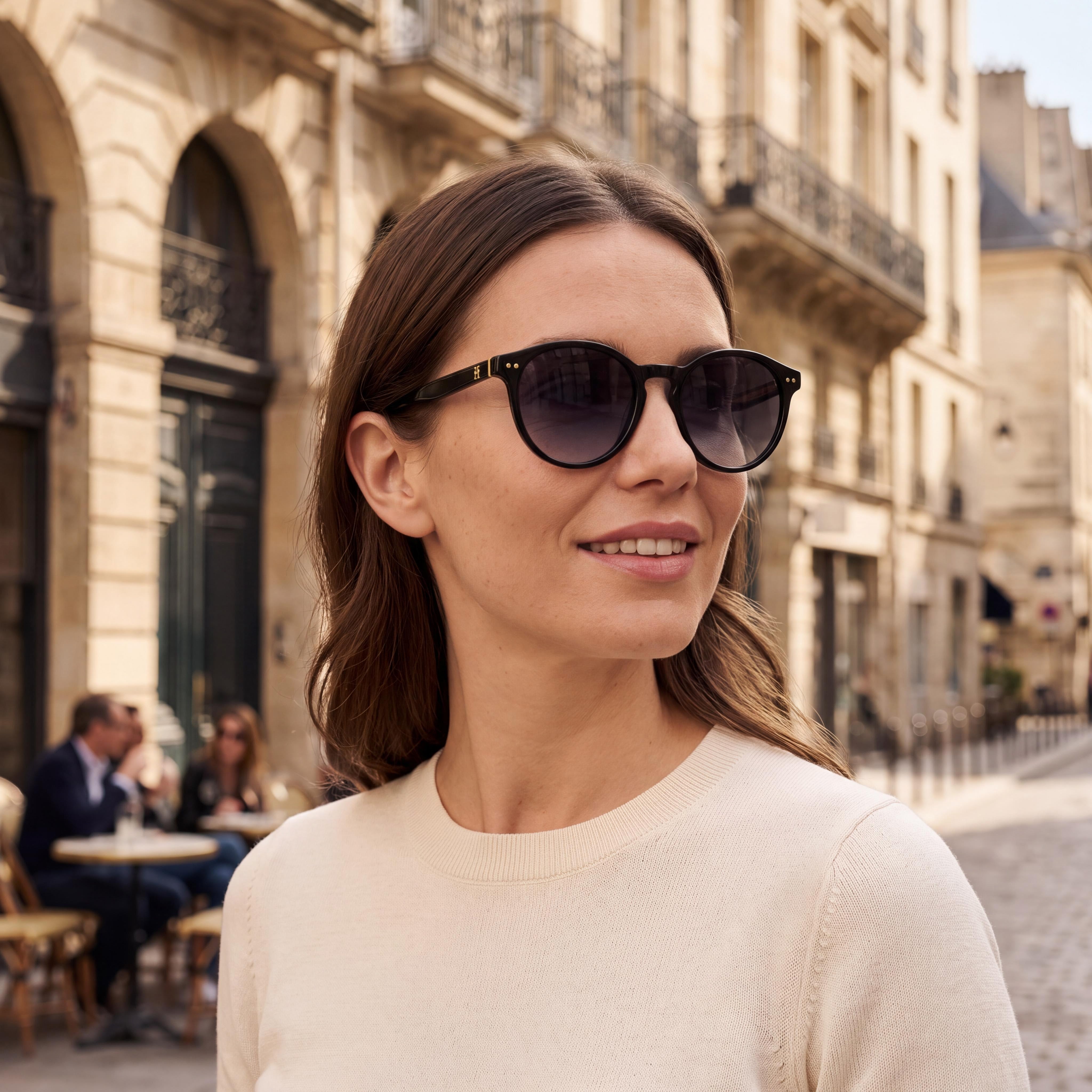 Tommy Hilfiger Th 2159/S Panthos Women's Acetate Black Pink Fantasy Grey Shaded Sunglasses 52mm, Photo 6