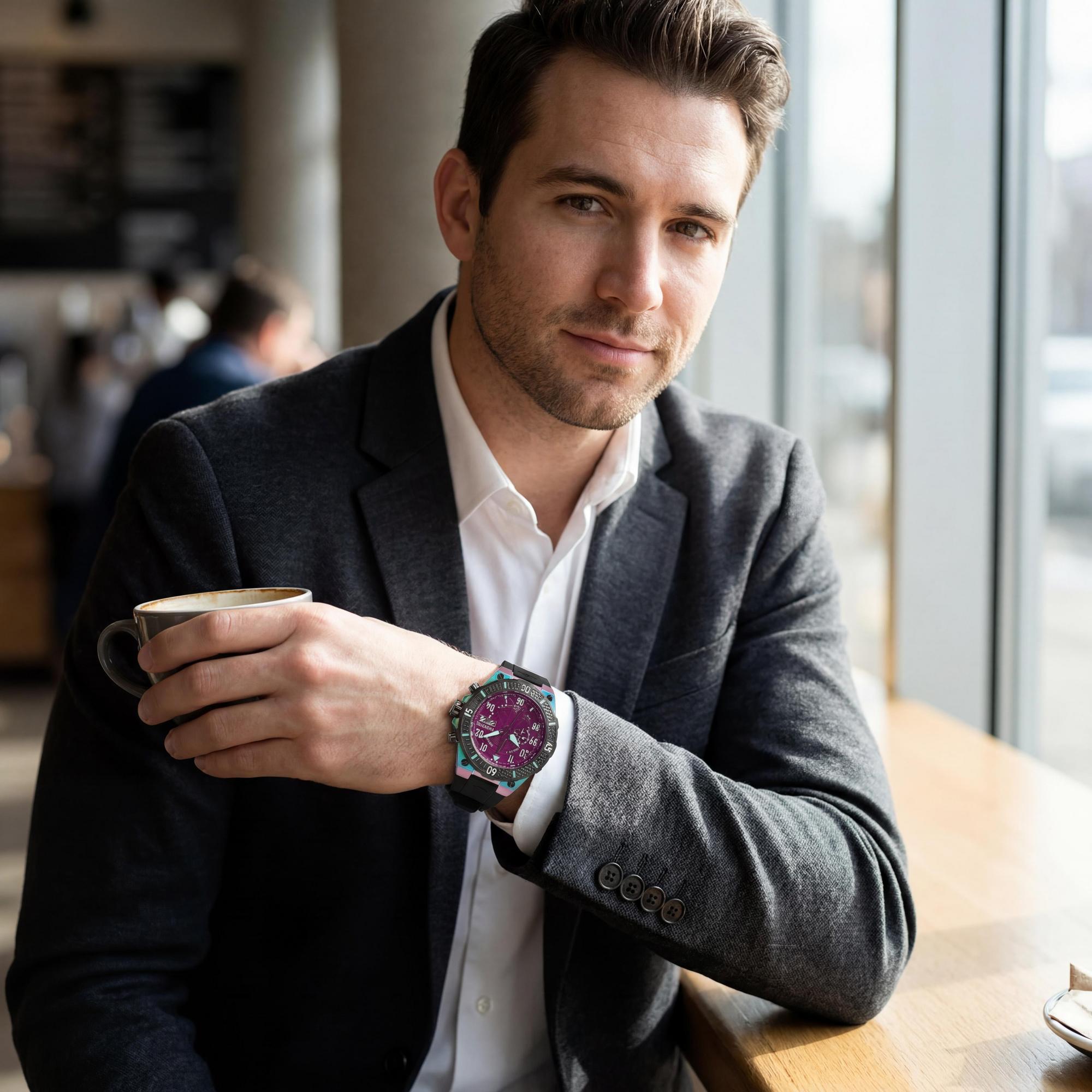 Invicta Classic Sport Men's Watch with Black Stainless Steel Case and Chronograph Function, 50mm Diameter, Photo 4