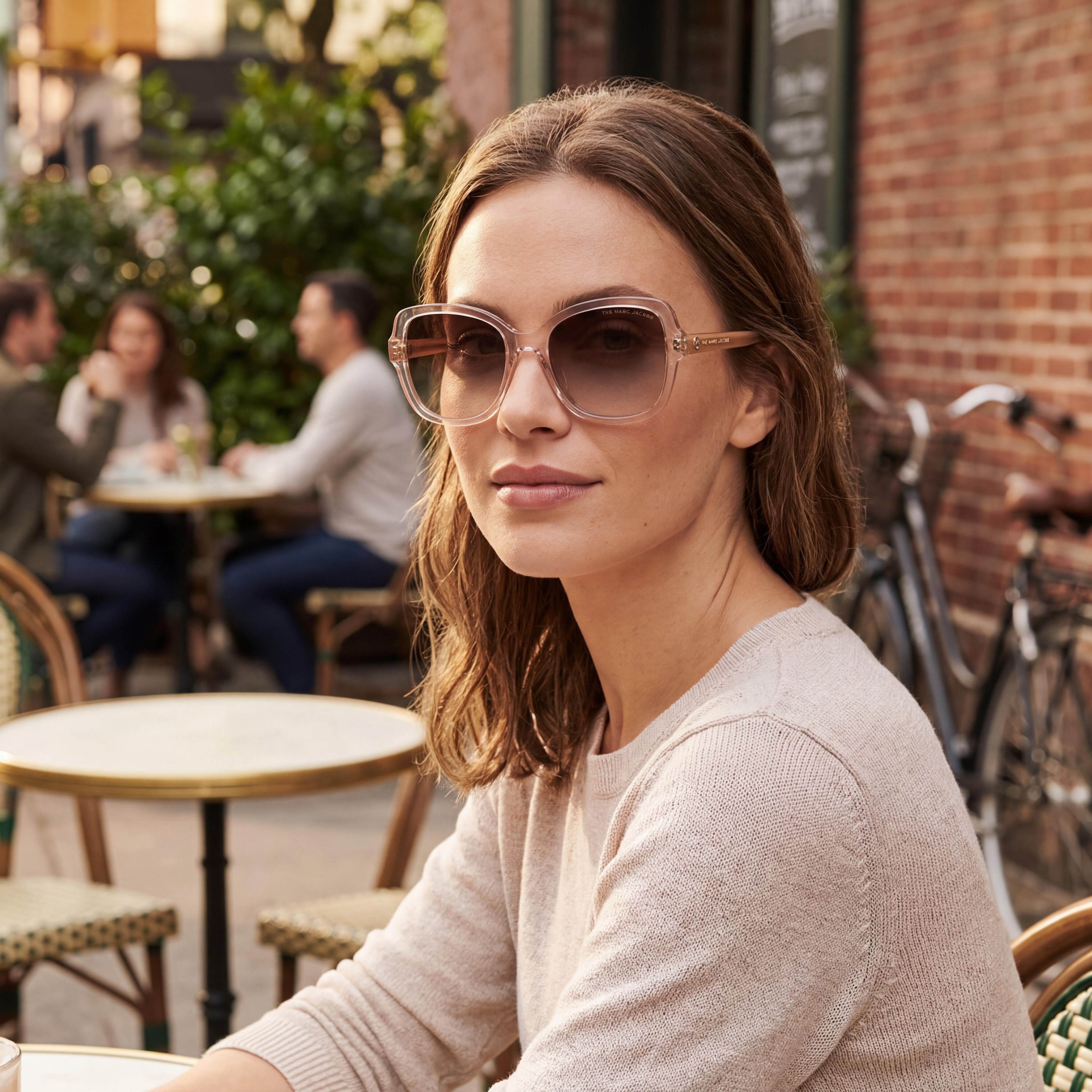 Gafas de sol de mujer Marc Jacobs MARC 555/S con protección UV degradado marrón beige mariposa 55mm, Photo 5