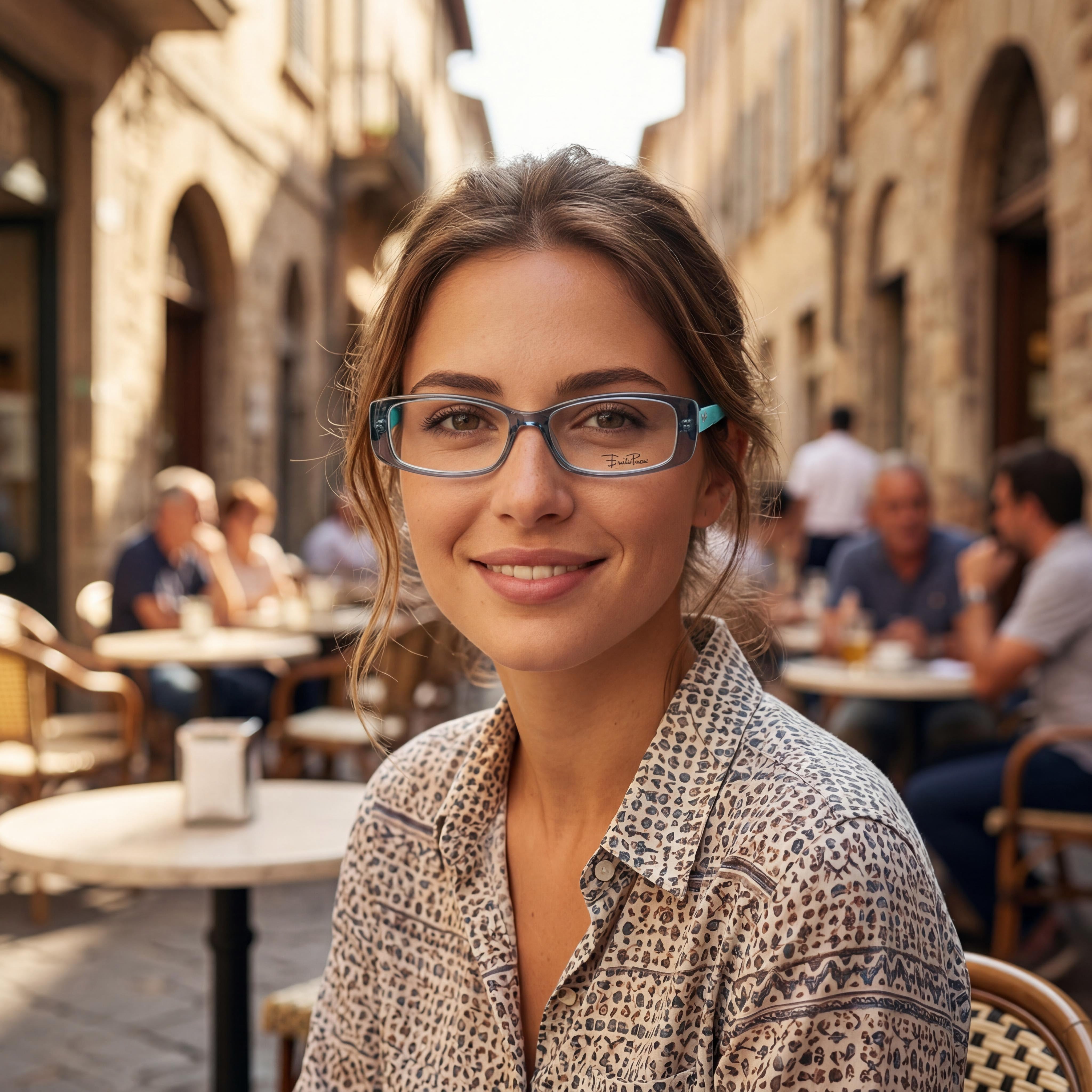 Gafas ópticas de plástico azul Emilio Pucci Ep2655 para mujer, montura de 53 mm, lentes de 14 mm, puente de 135 mm y patillas de 135 mm., Photo 4