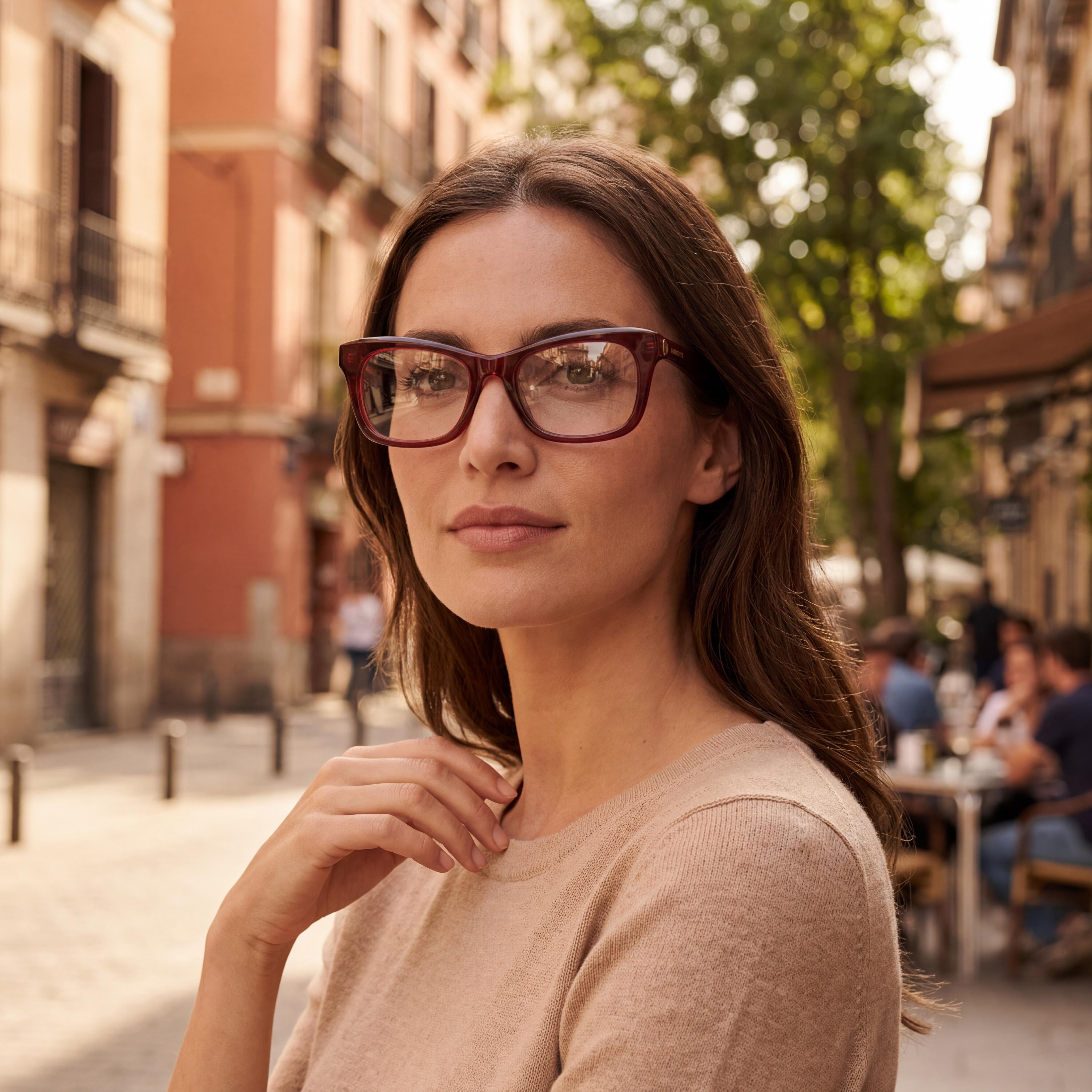 Burberry Classic Red Unisex Eyeglasses Frame, Red - Prescription Ready Optical Glasses with Clear Demo Lenses, Photo 6