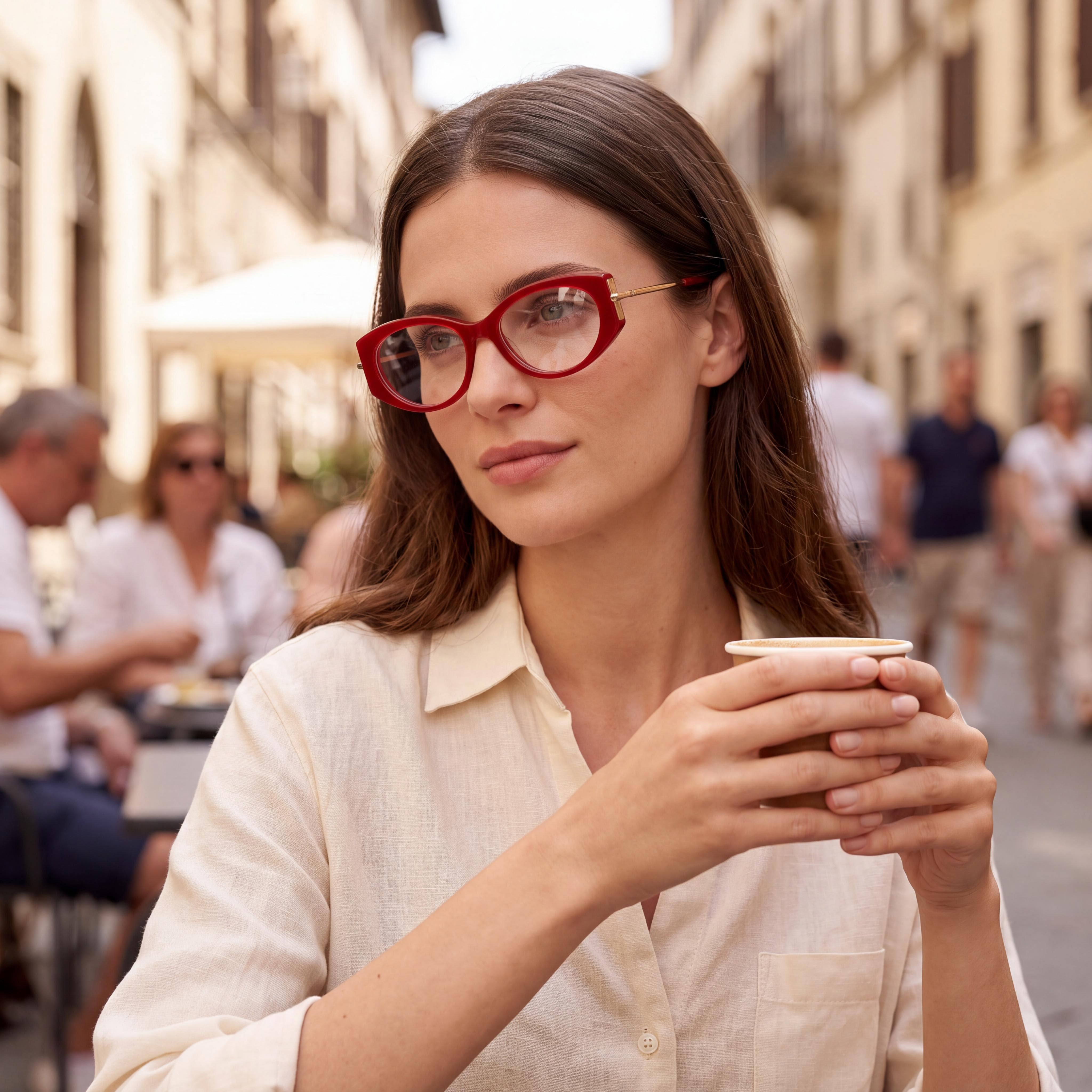 MaxMara Mm5204 Women's Optical Eyeglasses with Plastic Frame in Bordeaux Dark Bronze and Polycarbonate Lenses 52mm, Photo 4