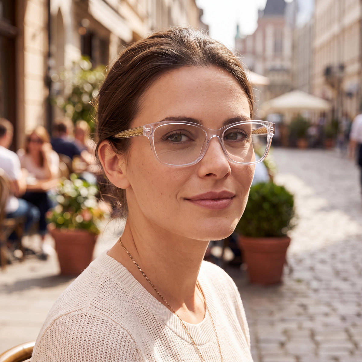 Tommy Hilfiger TH 1779 Women's Classic Style Crystal Acetate Frame Polycarbonate Lenses Sunglasses 53mm, Photo 4