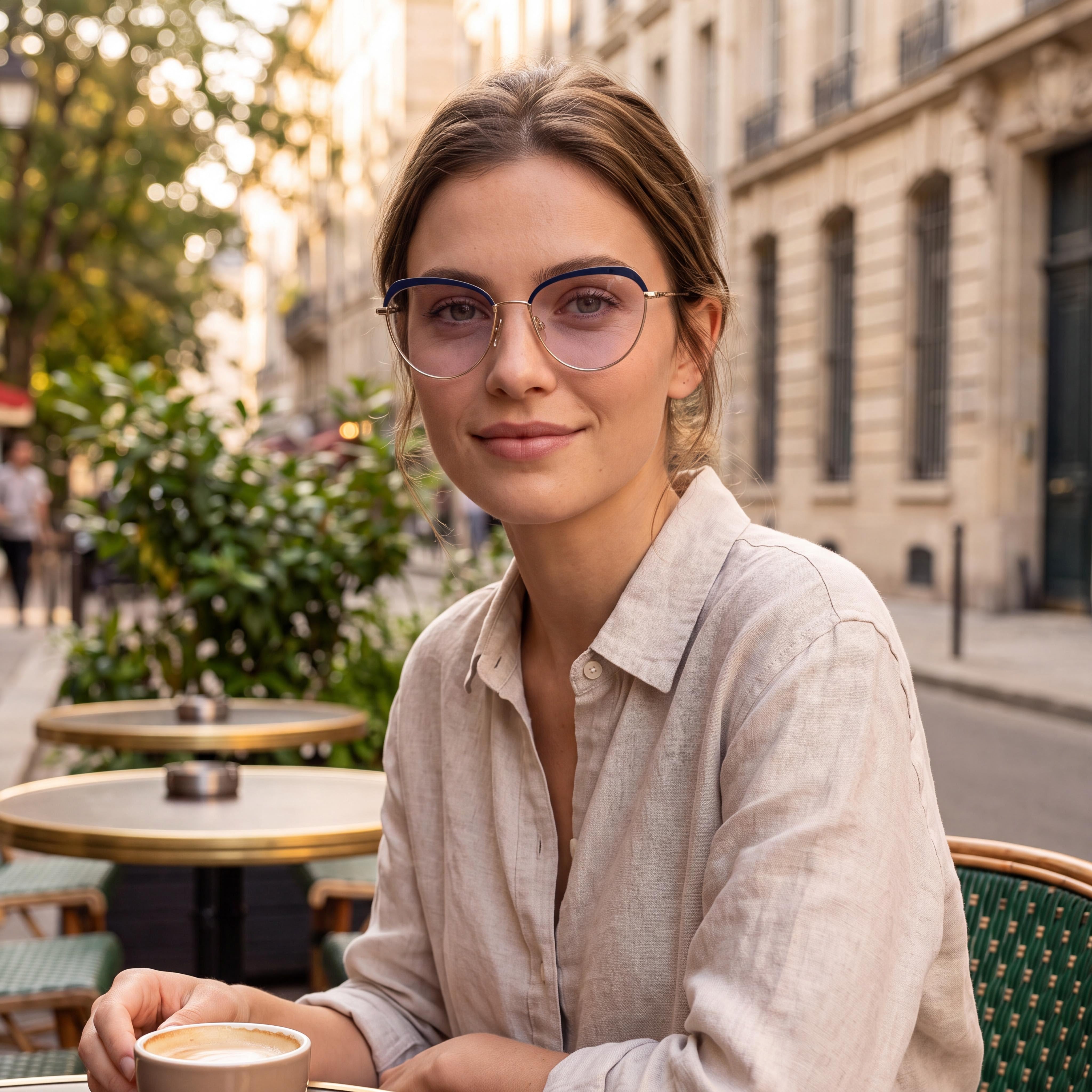rag & bone Rnb3030/G Women's Sunglasses with Blue Gold Metal Frame and Polycarbonate Lenses 52mm, Photo 5