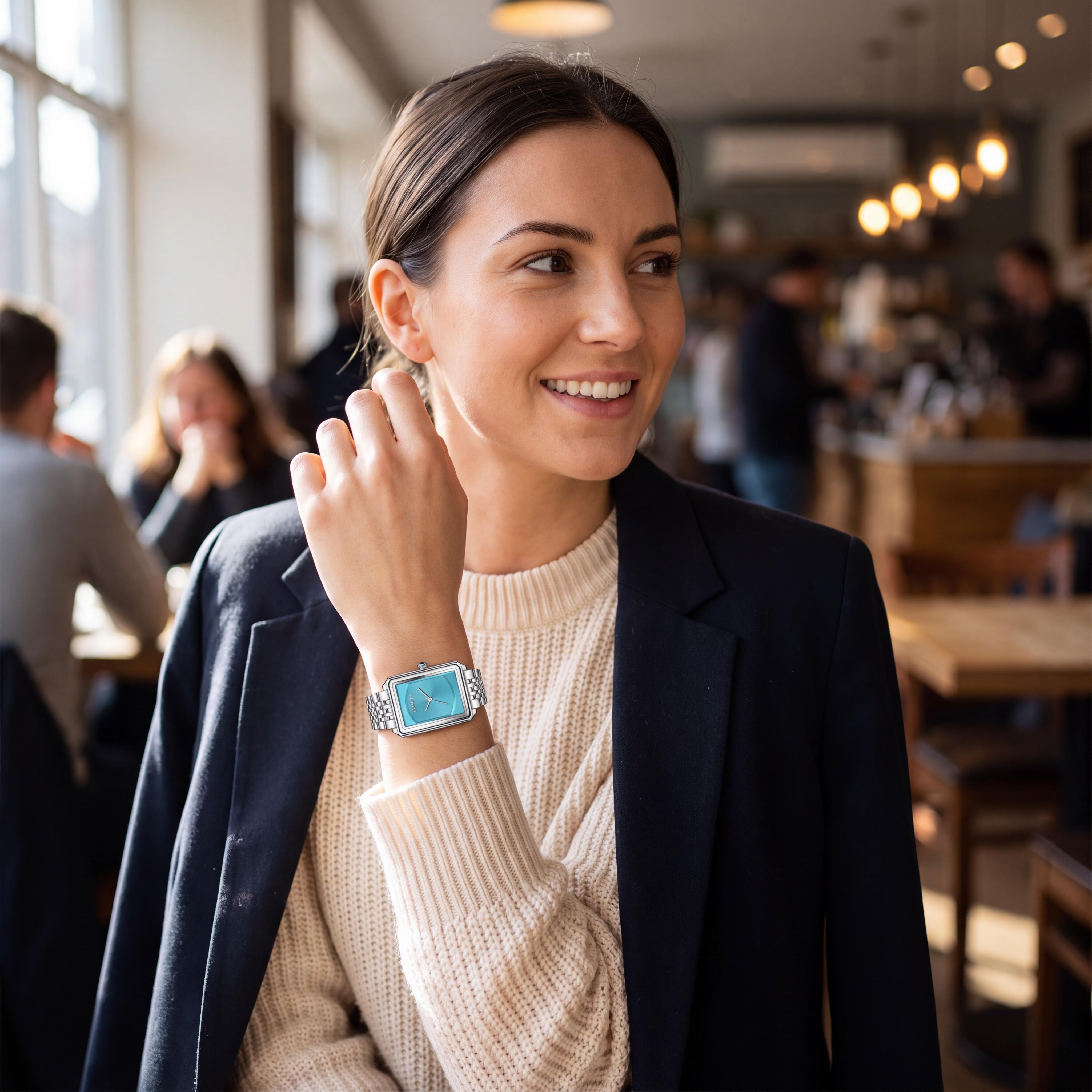 Invicta Wildflower 69333 Reloj de Pulsera de Cuarzo para Mujer de Acero Inoxidable Plateado con Esfera Azul de 26 mm, Resistente al Agua 3 ATM, Photo 5