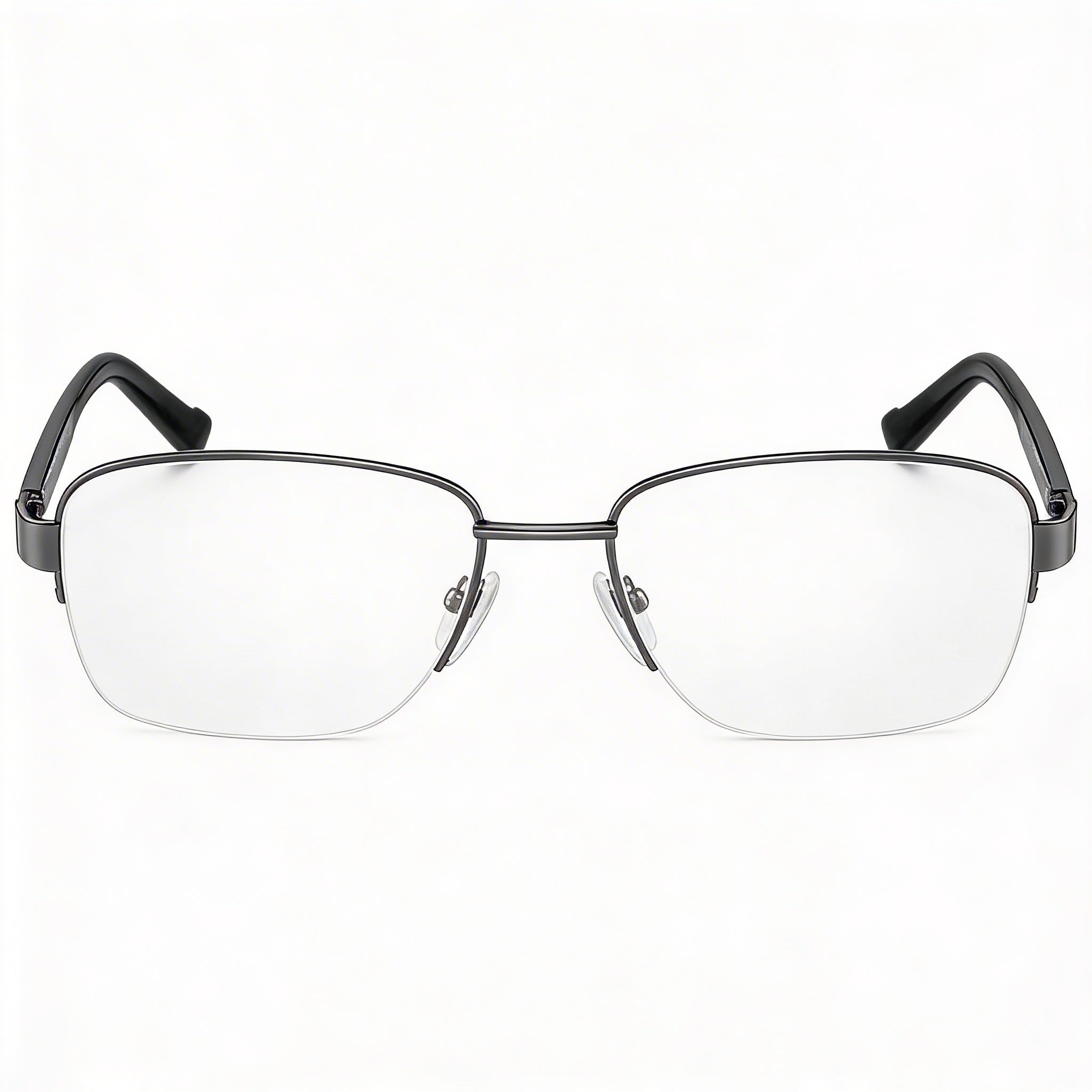 Anteojos rectangulares plateados Pierre Cardin para hombre, metal de 56 mm, Photo 2