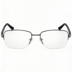 Pierre Cardin Rectangle Eyeglasses for Men — front view, Metal