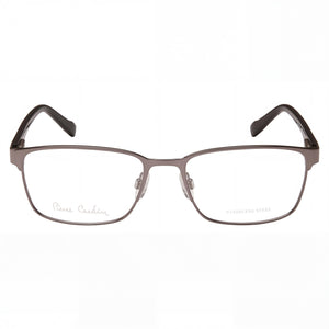 Pierre Cardin Rectangle Eyeglasses Unisex — front view, Alloy Steel