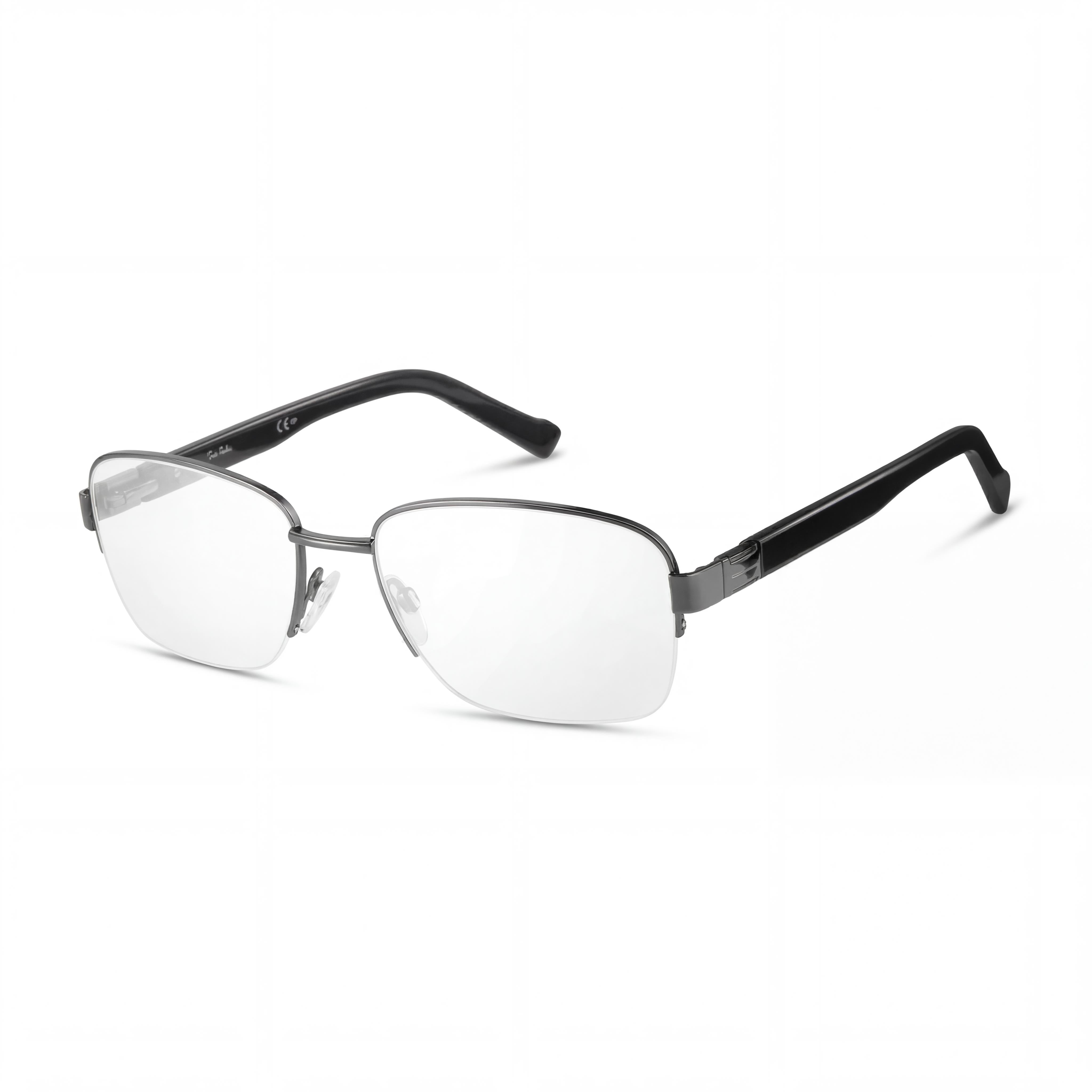 Anteojos rectangulares plateados Pierre Cardin para hombre, metal de 56 mm, Photo 1