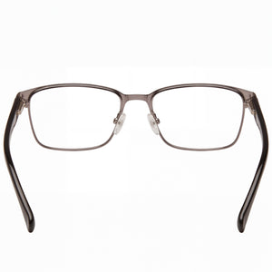 Pierre Cardin Rectangle Eyeglasses Unisex — side view, Silver Alloy Steel temples