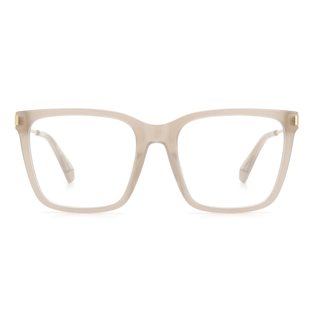 Polaroid Beige Square Eyeglasses for Women, Eco Polyamide 53mm, Photo 2