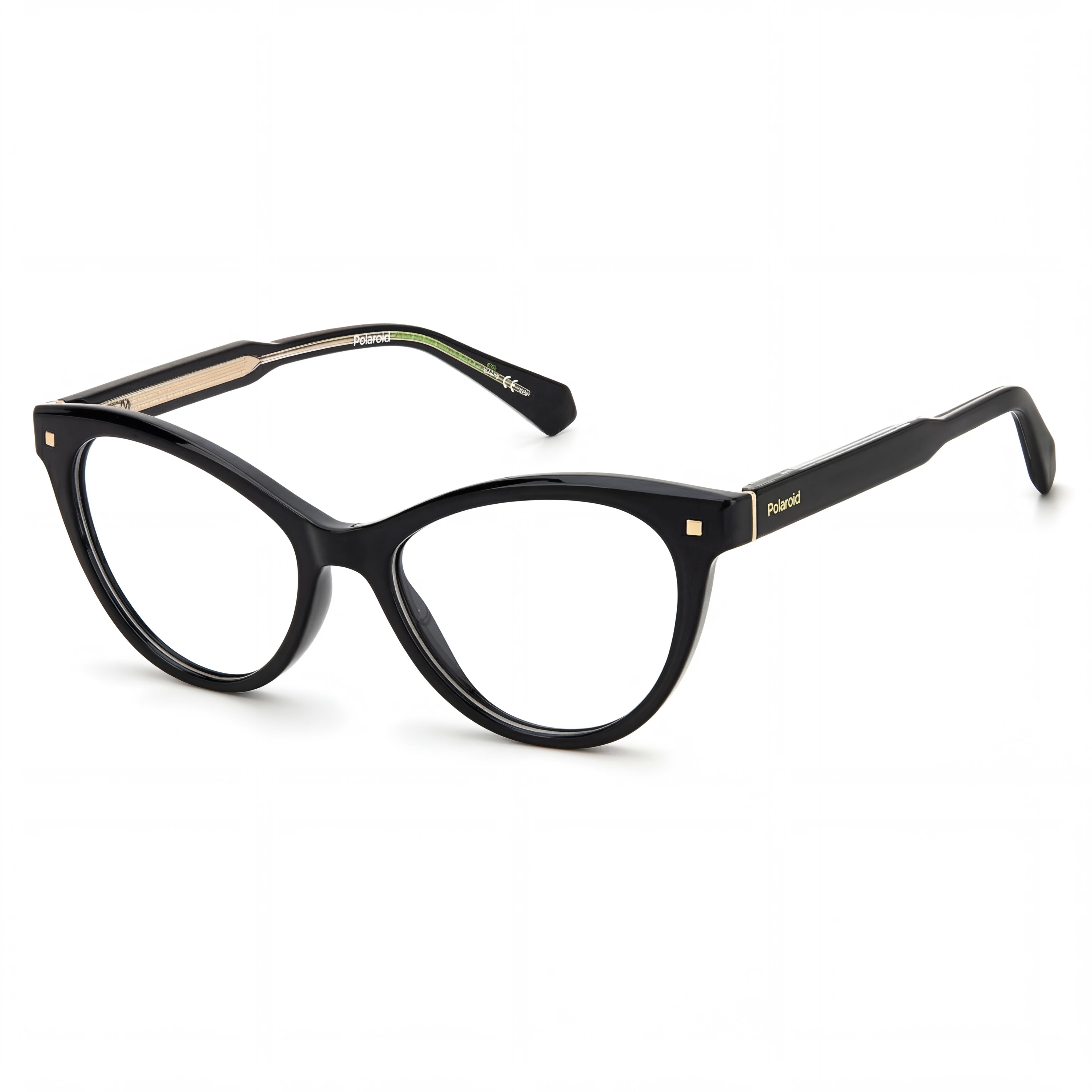 Polaroid Black Rectangle Eyeglasses for Men, Photo 1