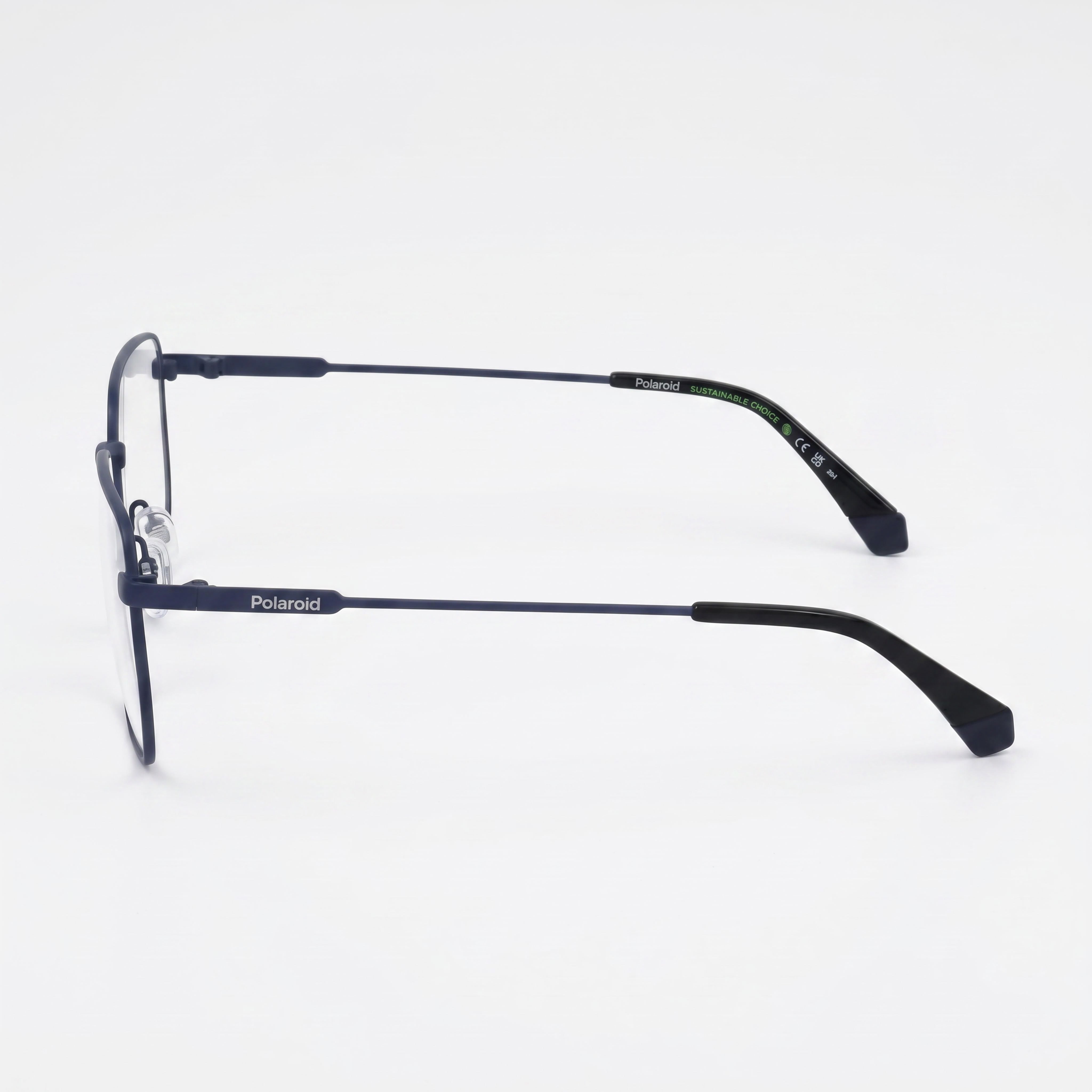 Gafas Polaroid Casual de acetato azul mate para hombre, ancho de lente: 54 mm, ancho de puente: 19 mm, longitud de patilla: 140 mm, Photo 2