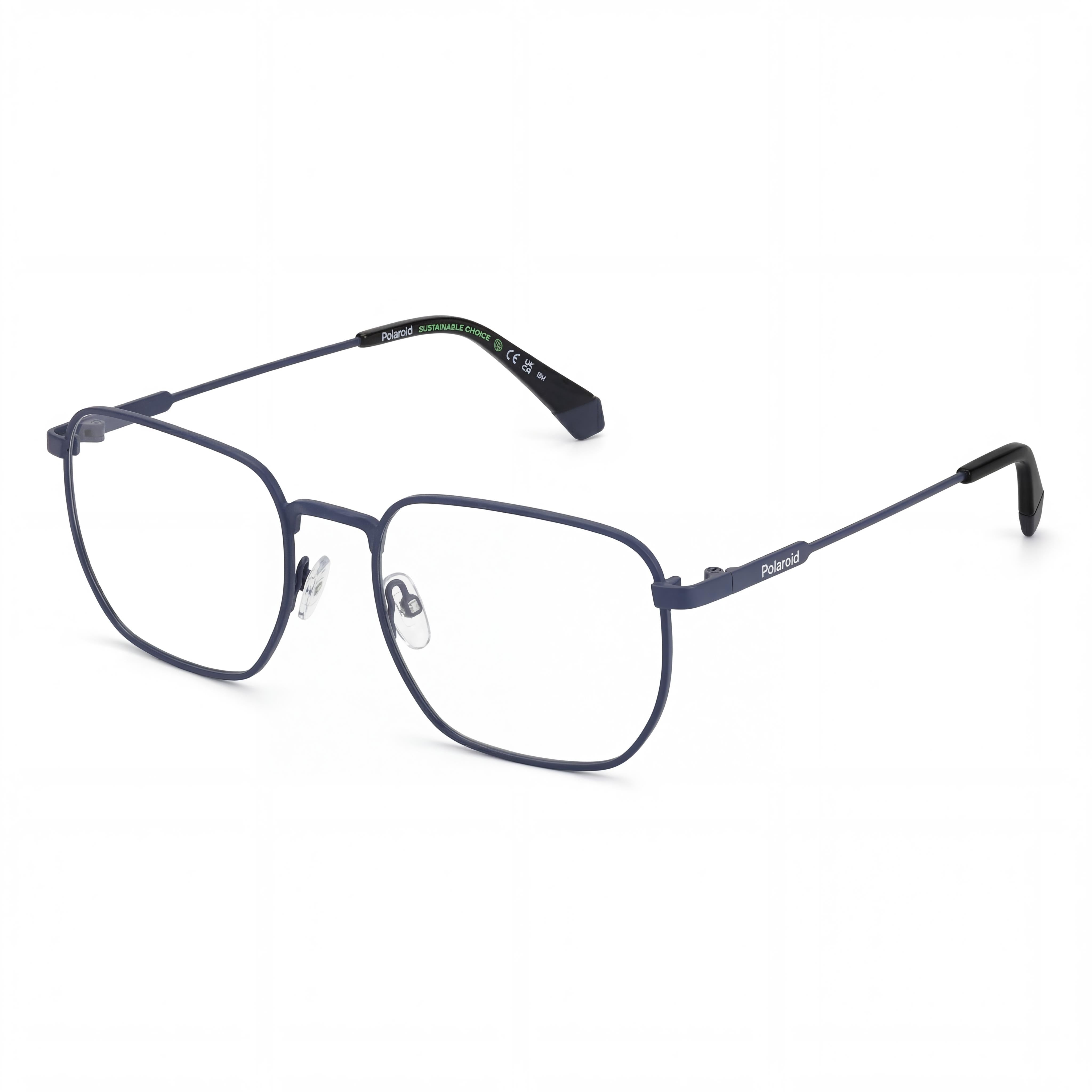 Gafas Polaroid Casual de acetato azul mate para hombre, ancho de lente: 54 mm, ancho de puente: 19 mm, longitud de patilla: 140 mm, Photo 1