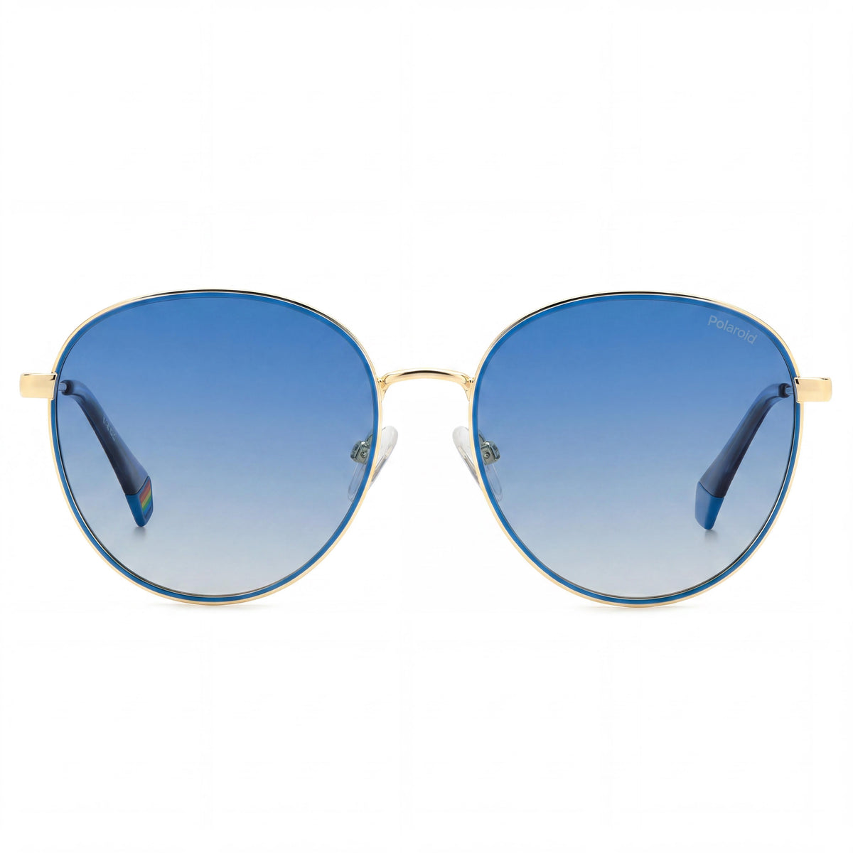 Gafas de sol redondas Polaroid Casual PLD 6215/S/X en dorado y azul para hombre, 56 mm, Photo 2