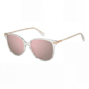 Polaroid Casual Gold Copper Rectangle Sunglasses for Women, Rose Gold Multilayer lens
