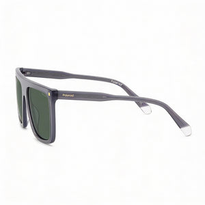 Polaroid Casual Shield Sunglasses Unisex — side view, Polarized Green lens
