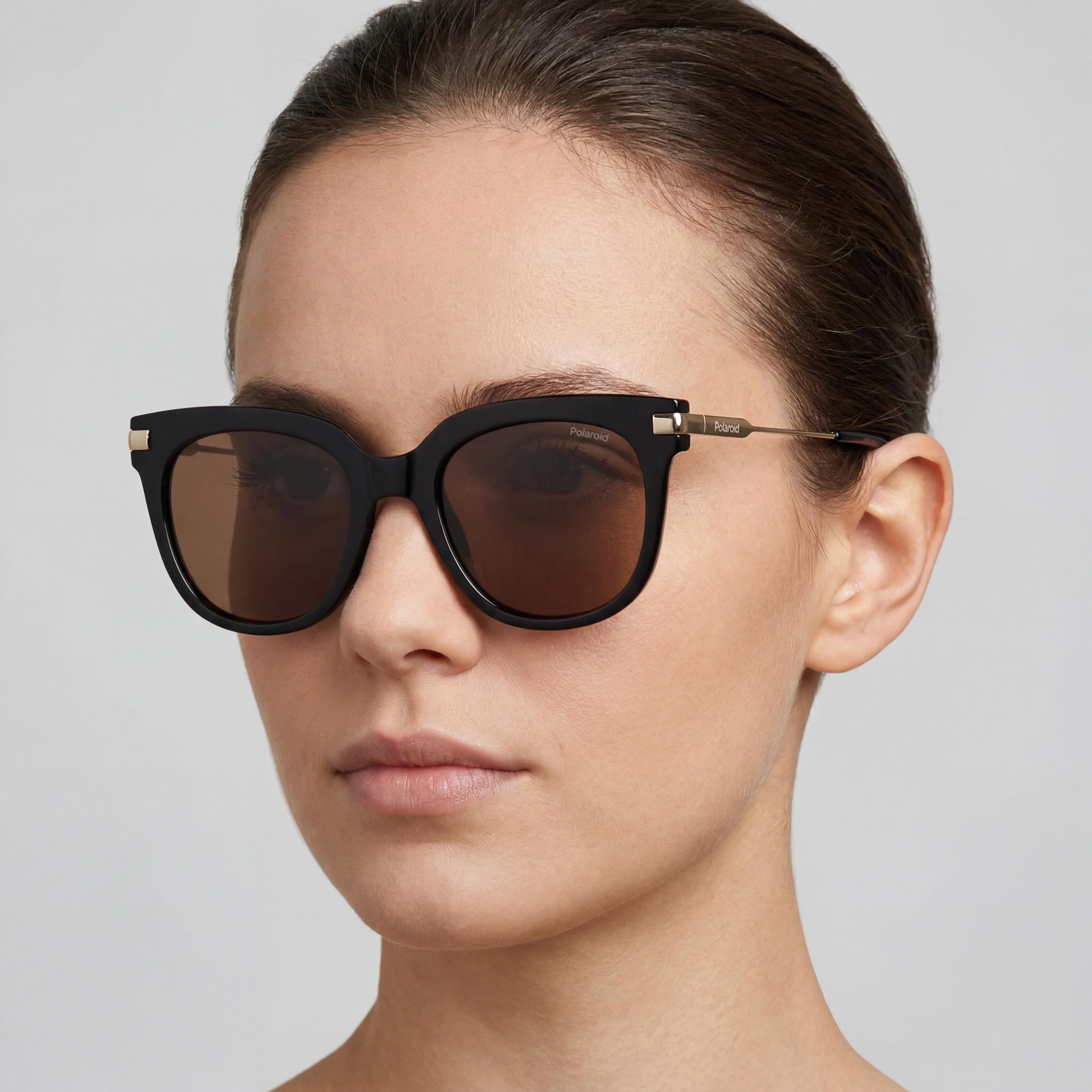 Polaroid Classic Black Cat Eye Polarized Sunglasses for Women, 51mm, Photo 4