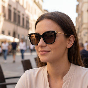 Polaroid Classic Black Sunglasses Women — lifestyle wear, sunny daily outings