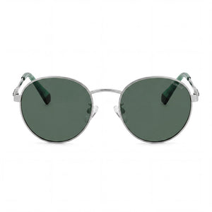 Polaroid Classic Round Sunglasses Unisex — front view, Stainless Steel frame
