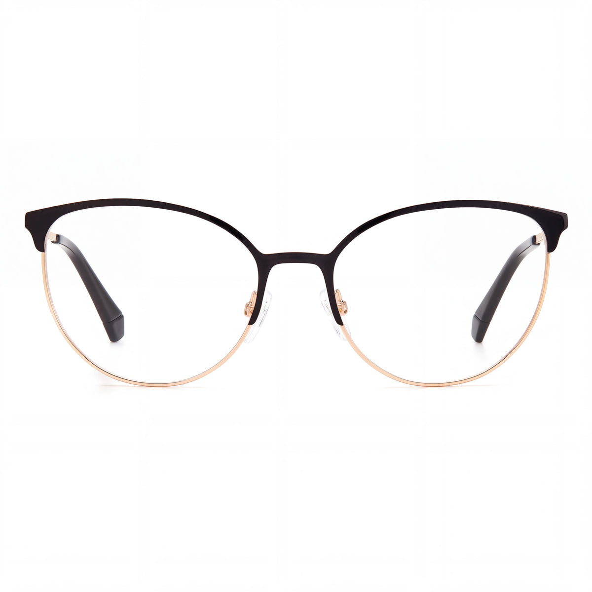 Polaroid D443 Black Gold Oval Eyeglasses for Women, 56mm, Photo 2
