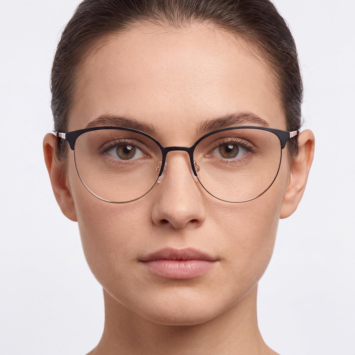 Polaroid D443 Black Gold Oval Eyeglasses for Women, 56mm, Photo 3
