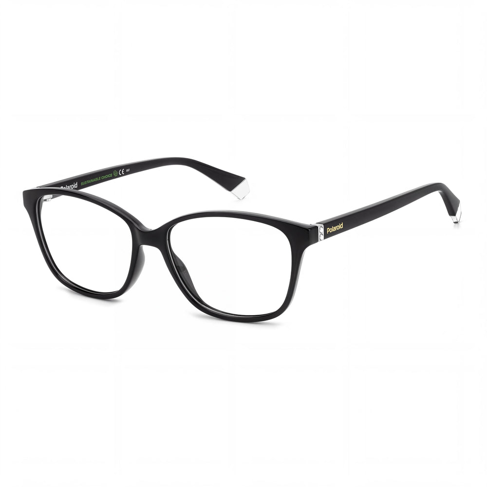 Polaroid D466 Black Rectangle Eyeglasses for Women, Injected frame