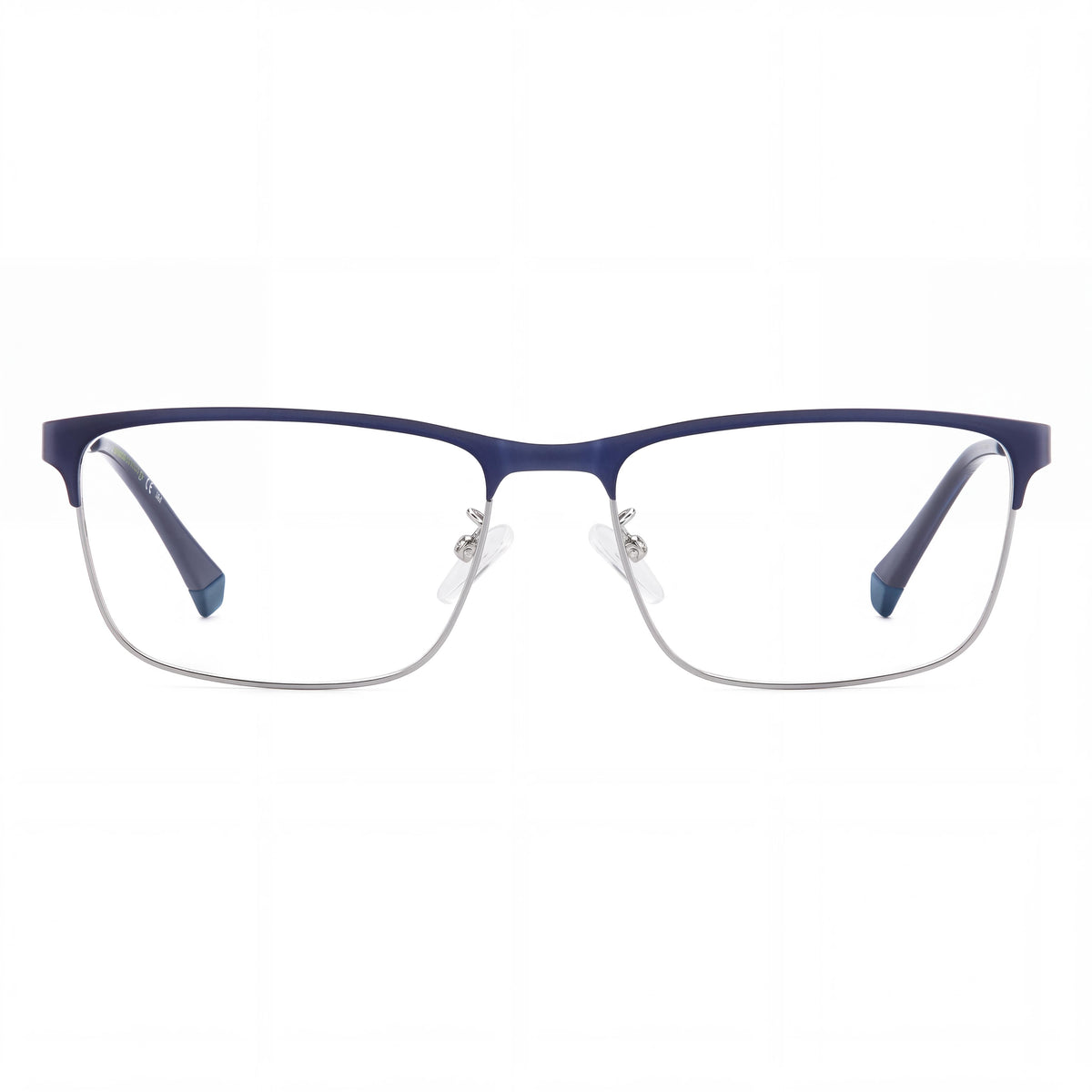 Gafas de sol Polaroid D495/G para hombre, de acero inoxidable con acabado mate azul y rutenio, no polarizadas, de 59 mm y con protección UV., Photo 2