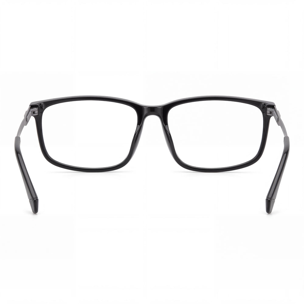 Polaroid D535/G Rectangle Eyeglasses Men — side view, Black ECO POLYAMIDE temples