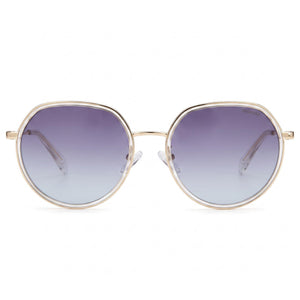 Polaroid Essential Oval Sunglasses for Men — front view, Stainless Steel frame