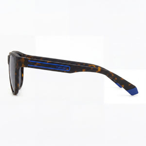 Polaroid Rectangle Sunglasses Unisex — side view, Polarized Matte Brown Havana lens