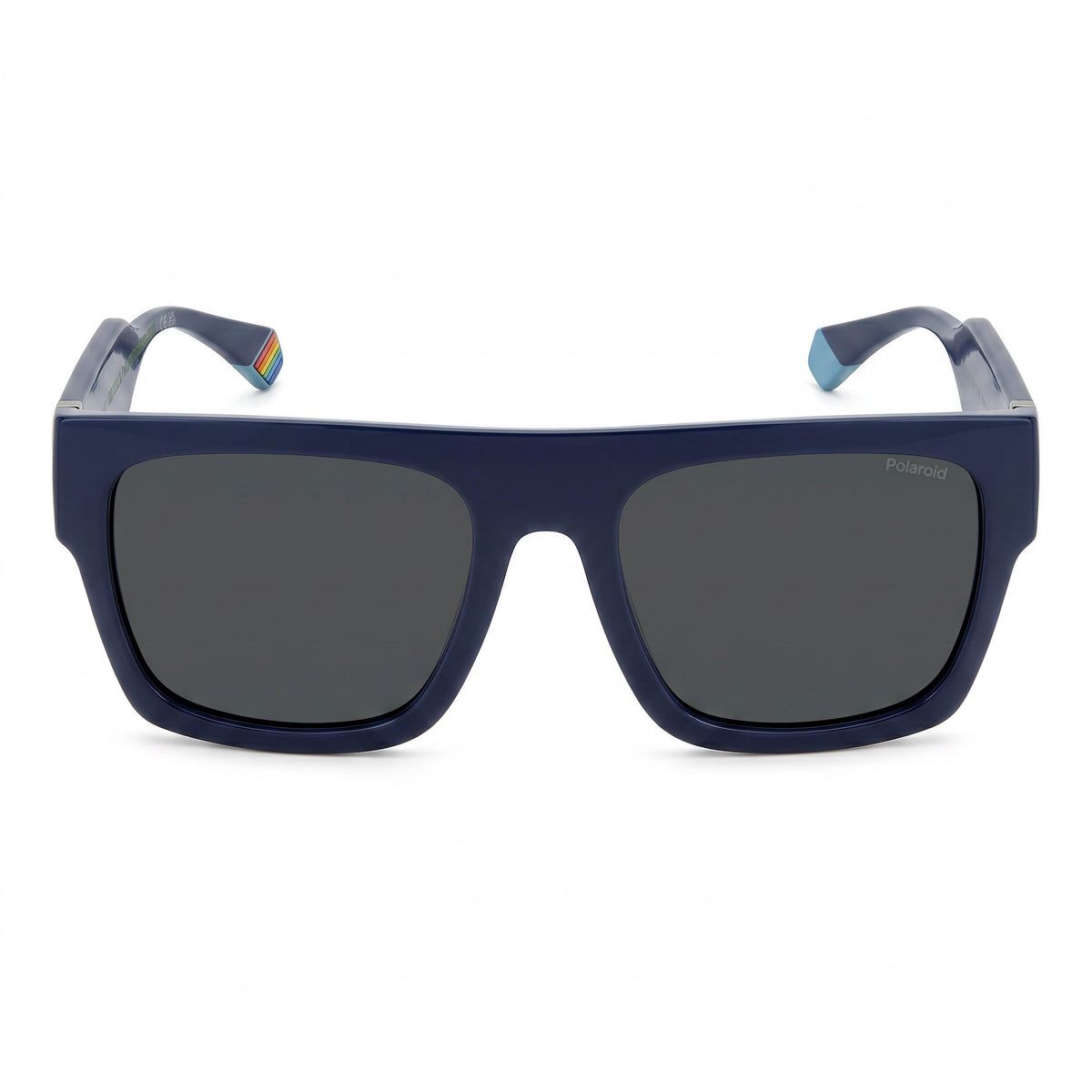Polaroid Modern Blue Rectangle Polarized Sunglasses for Women, 54mm, Photo 2