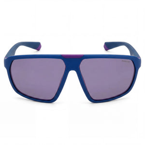 Polaroid Modern Shield Sunglasses for Men — front view, Plastic frame