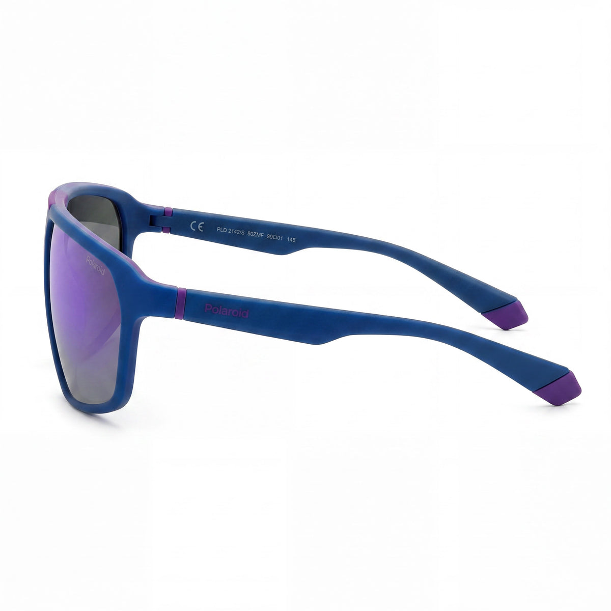 Polaroid Modern Matte Black Violet Shield Sunglasses for Men, 61mm, Photo 3