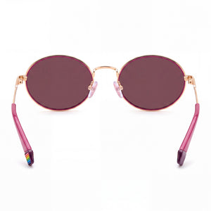 Polaroid Oval Sunglasses for Women — interior view, Non-Polarized lens detail
