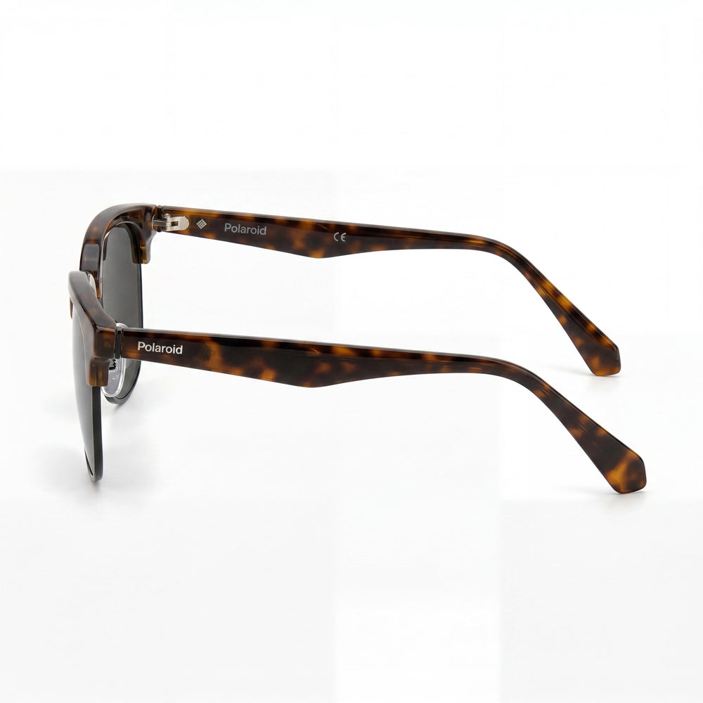 Polaroid PLD 2114/S/X Rectangle Sunglasses Unisex — front view, Stainless Steel frame