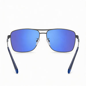 Polaroid PLD 2136 Rectangle Sunglasses Men — side view, Polarized Blue Mirror lens