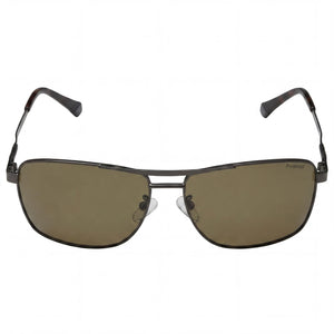 Polaroid Pld 2136/G/S/X Rectangle Sunglasses Unisex — front view, Stainless Steel frame