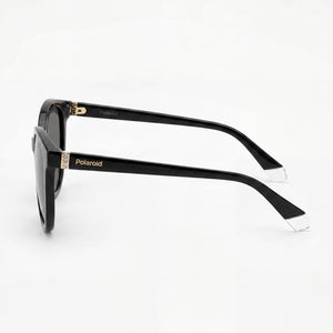 Polaroid Pld 4133/S/X Cat Eye Sunglasses Women — side view, Polarized Grey lens