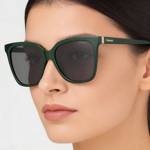 Polaroid PLD 4155/S/X Square Sunglasses for Women — interior view, Polarized lens detail
