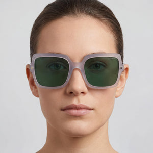 Polaroid PLD 4165/S/X Gray Sunglasses for Women — lifestyle wear, Polarized Green lens