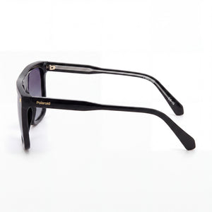 Polaroid PLD 4166/S/X Rectangular Sunglasses Women — side view, Polarized Grey Shaded lens