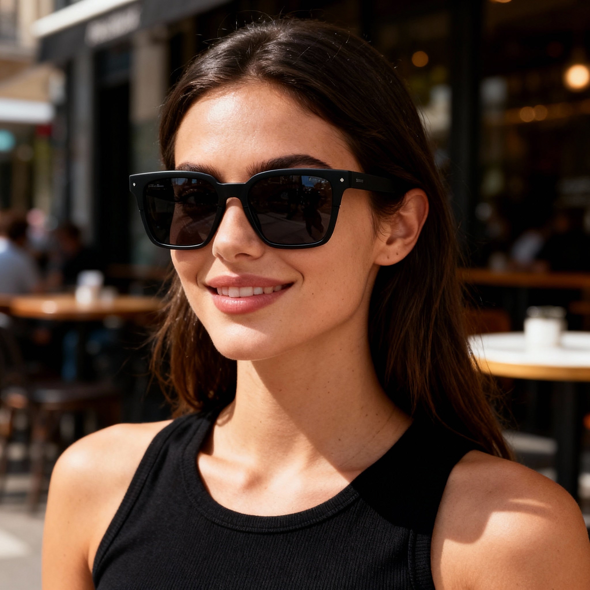 Polaroid Pld 6044/S Dark Havana Rectangle Sunglasses Unisex, 52mm, Photo 3
