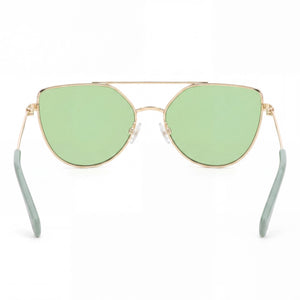 Polaroid Pld 6057/S Pilot Sunglasses Women — side view, Polarized Green lens