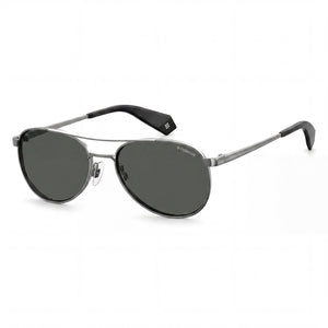 Polaroid Pld 6070/S/X Silver Aviator Sunglasses for Women, Ruthenium lens