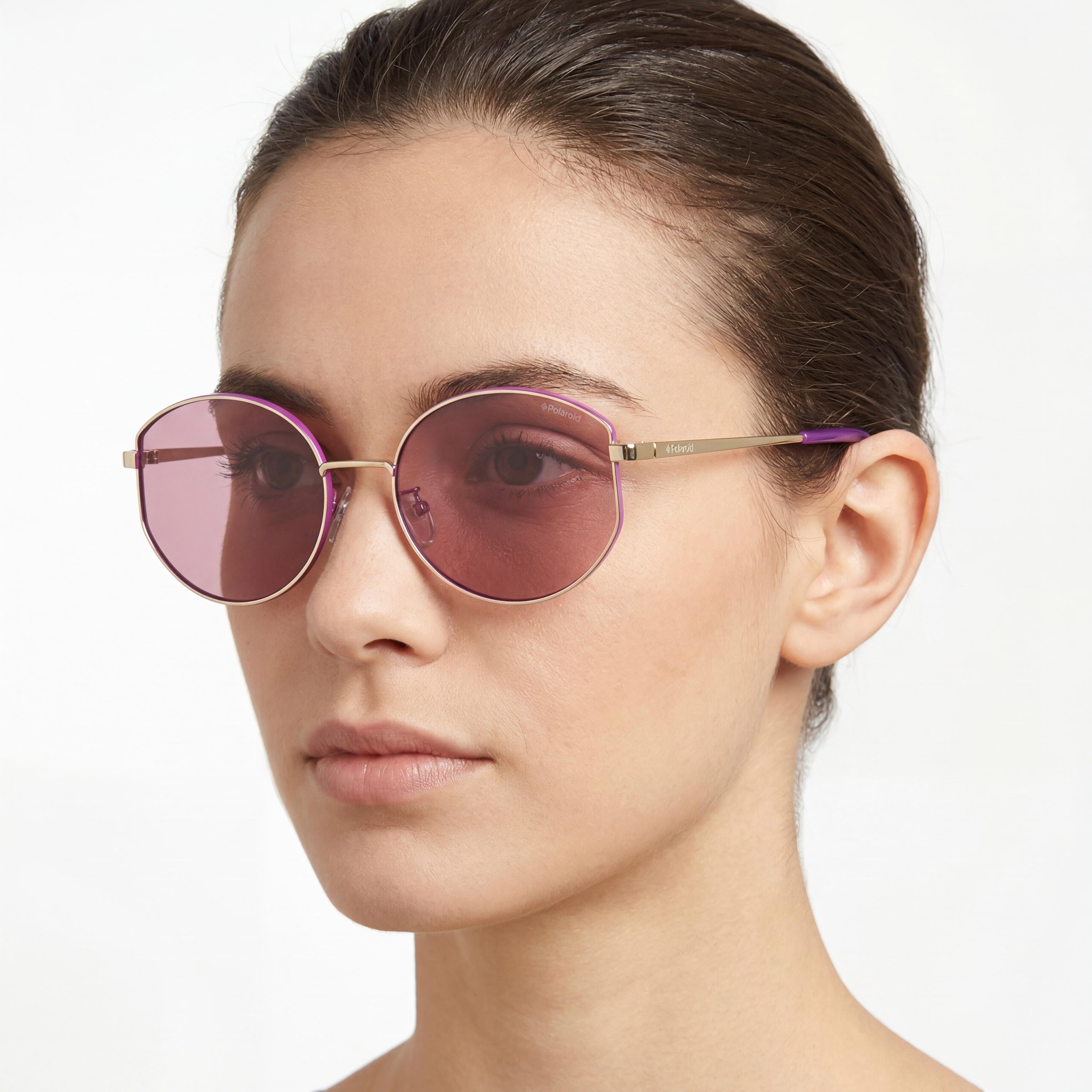 Polaroid Pld 6072/F/S/X Pink Round Sunglasses for Women, 58mm, Photo 4