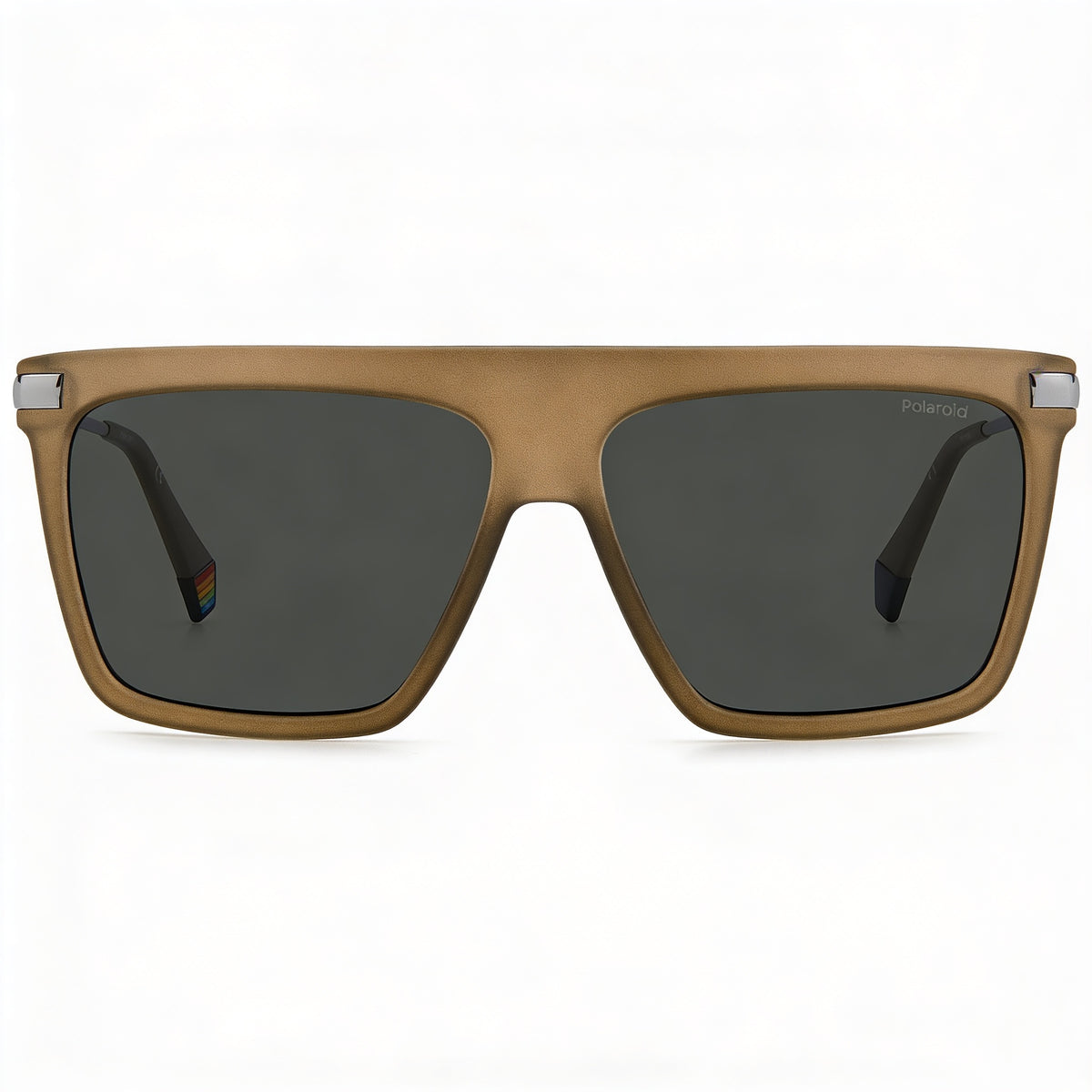 Polaroid PLD 6179/S Gafas de sol rectangulares unisex marrones mate, 58 mm, Photo 2