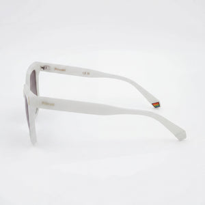 Polaroid PLD 6192/S Square Sunglasses Women — side view, Polarized Brown Shaded lens